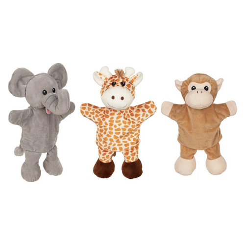 Hand puppets - giraffe. monkey. elephant