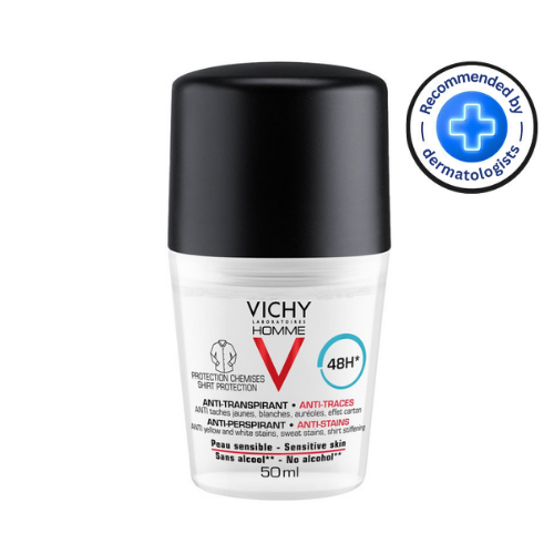 Vichy - Homme - Mens Deodorant Anti-Perspirant Anti-Strains Roll-On 48-hour 50ml 5750