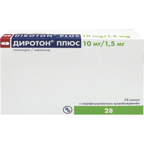 DIROTON® PLUS 10mg+1.5mg #28