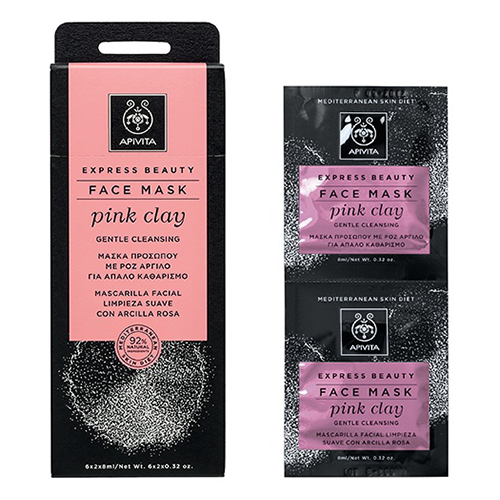 APIVITA GENTLY CLEANSING FACE MASK WITH PINK CLAY 2X8 ml 1836