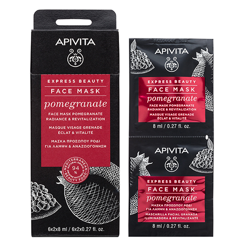 APIVITA FACE MASK WITH POMEGRANATE RADIANCE AND VITALITY 2X8ml 8775