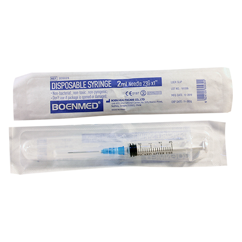 Syringe 3-pc. 2ml. LS 23G (0.6 X 25მმ) /Luer slyp/ #1